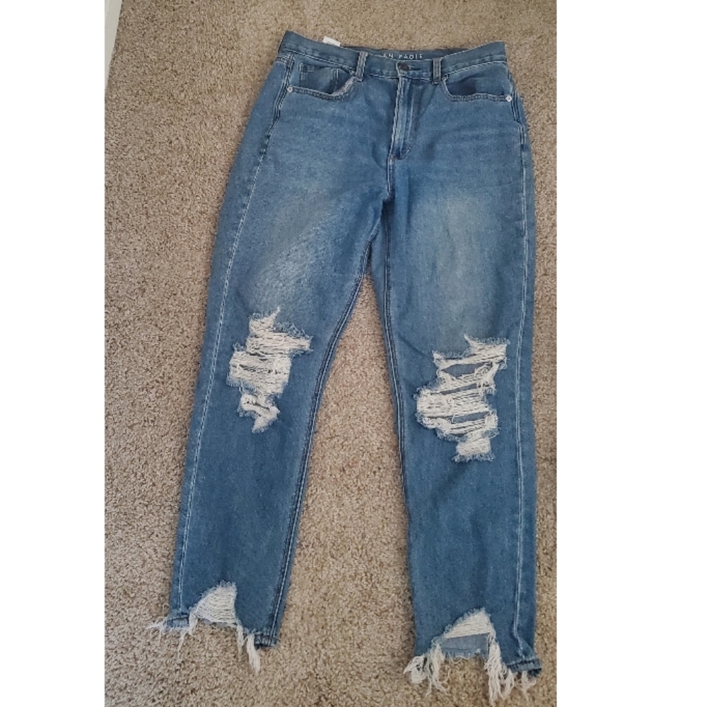 American eagle straight jeans, high rise size 8 regular
